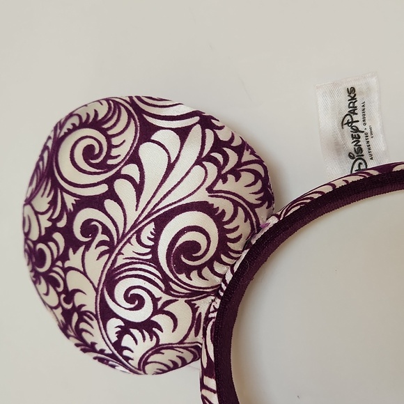 Disney Parks Purple Crown Feather Jubilee Mini Mouse Holiday Ears & bow - Picture 3 of 6
